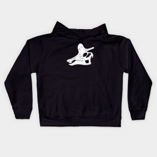 Lambeosaurus fossil skull Kids Hoodie